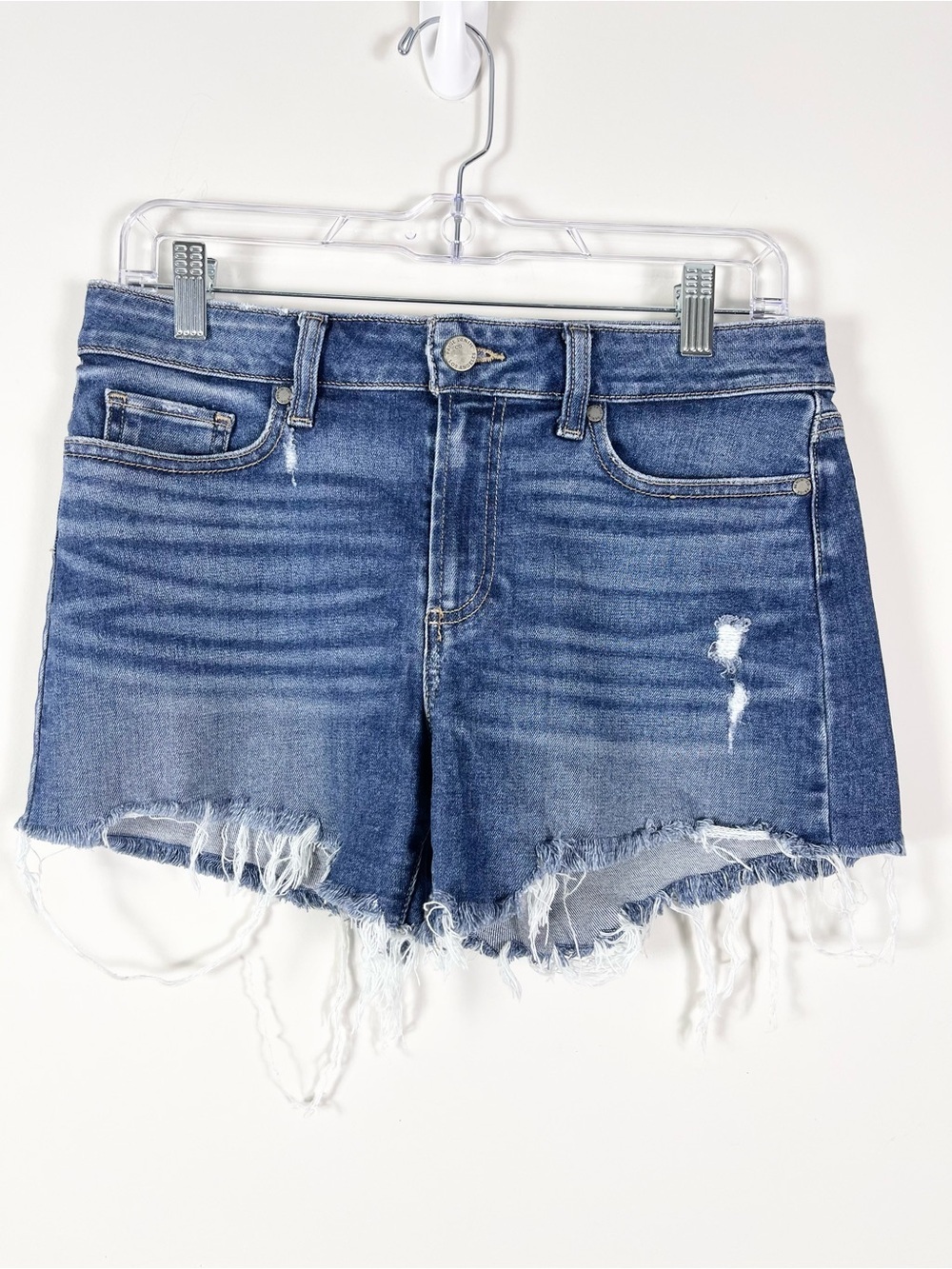 Paige Parker Short Shorts Size 27 Distressed Denim Cutoff Festival Coachella